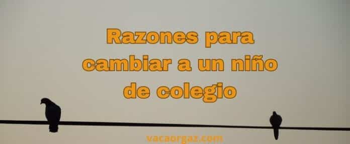 Razones para cambiar a un niño de colegio